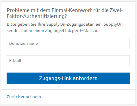 Zugangslink anfordern